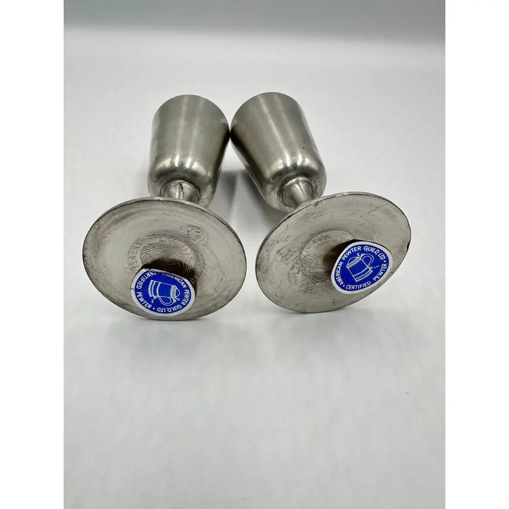 Woodbury Pewter Aperitif Liqueur Cordial Shot Stemmed Glasses